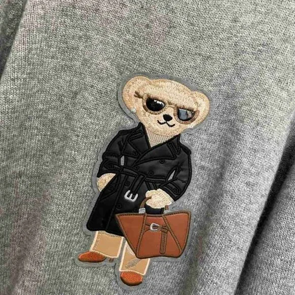 Polo Ralph Lauren Gray Sweater with Bear Design - Picture 2 of 6